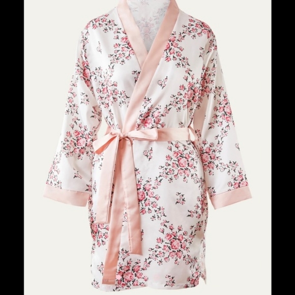 Morgan Lane SATIN Robe Pink Fab Fit Fun - Picture 1 of 2